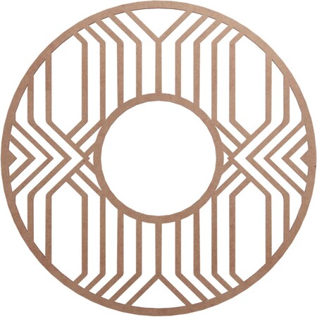 Ekena Millwork Empire Wood Fretwork Pierced Ceiling Medallion, Wood (Paint Grade), 28"OD x 10 1/4"ID x 3/8"T CMWP28X28X0375EPMF
